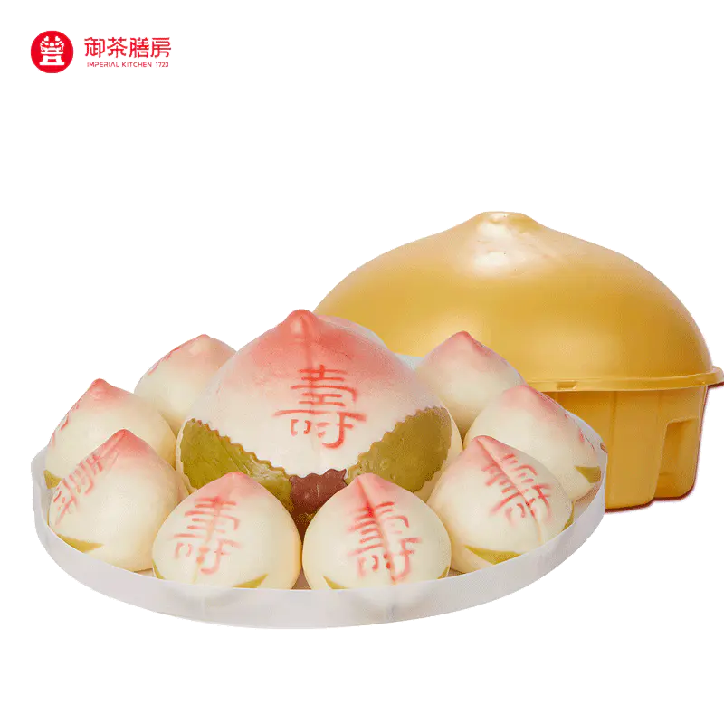 御茶膳房寿桃馒头老人生日蛋糕糕点老北京过寿点心祝寿大寿包礼盒