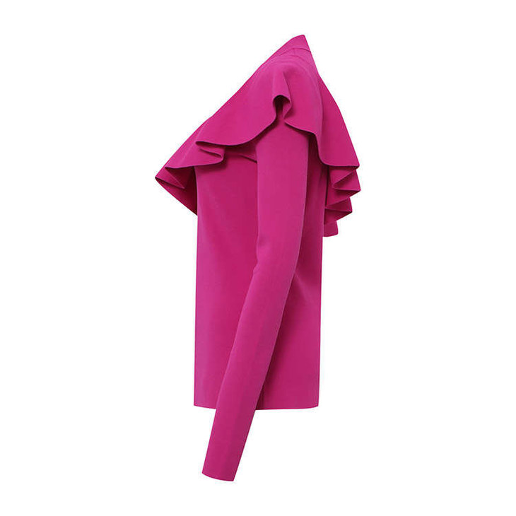 dvf玫瑰粉针织上衣