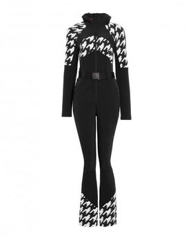 Perfect Moment - Tignes One Piece - Black/Snow White Houndstooth 女装 连体滑雪服 黑色/白色