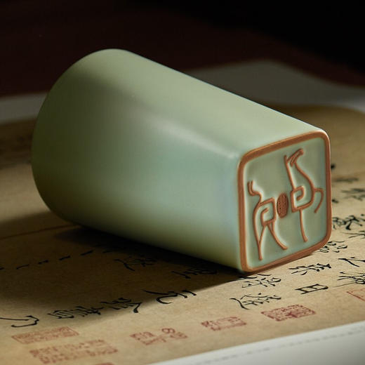 东道汝窑｜福马对杯组（天青） 商品图3