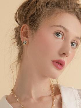 北京仓｜Vintouch-Black Mini-黑瓷女神像 迷你 金环浮雕 耳钉［意大利设计师］