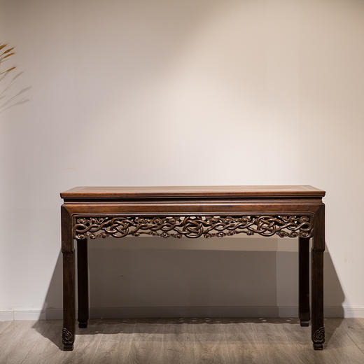 清代  红木独板牙板透雕绳纹画桌 商品图2