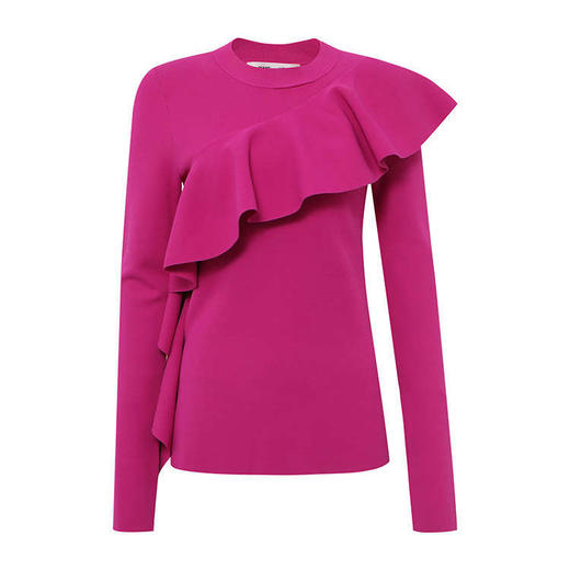 dvf玫瑰粉针织上衣