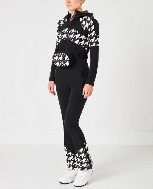 Perfect Moment - Tignes One Piece - Black/Snow White Houndstooth 女装 连体滑雪服 黑色/白色 商品图1