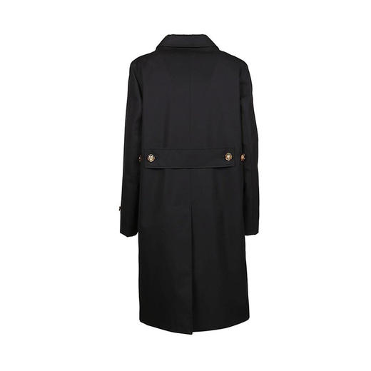 BURBERRY 巴宝莉 女士按扣细节棉质华达呢实验大衣 黑色 8015484 A1189 商品图1
