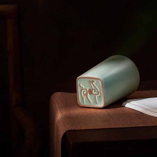 东道汝窑｜福马对杯组（天青） 商品图1