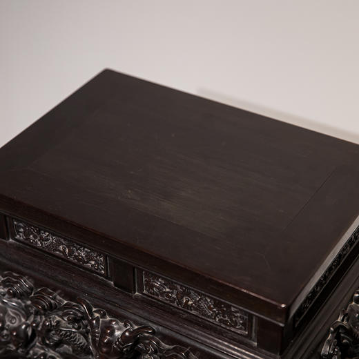 二十世纪 紫檀满雕云龙纹香几（成对） 商品图4