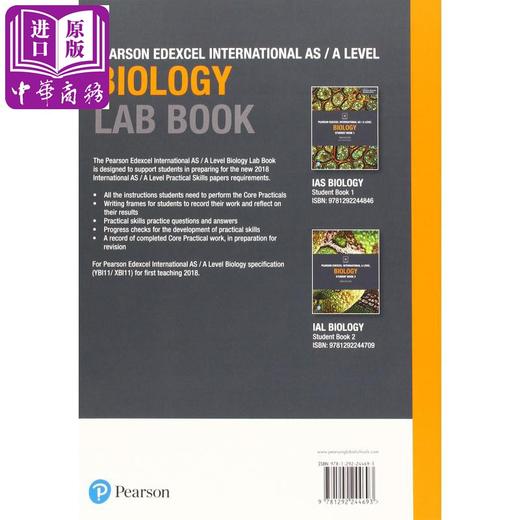 爱德思国际先进水平（IAL）生物实验室的书 A级别 Edexcel International A Level Biology Lab Book 商品图1