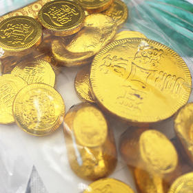 （分装）巧克力金币 100g  形状混装：元宝金币金条等 每袋形状都不同 随机发货