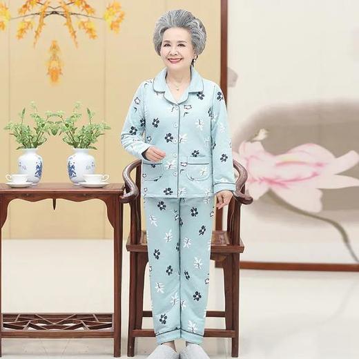 DDZ-NDF218新款优雅气质翻领长袖加棉加厚保暖家居服套装 商品图2