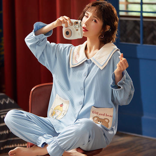 买1送1【宅家也要美美哒】超好看 卡通可爱家居服套装 可外穿 商品图1
