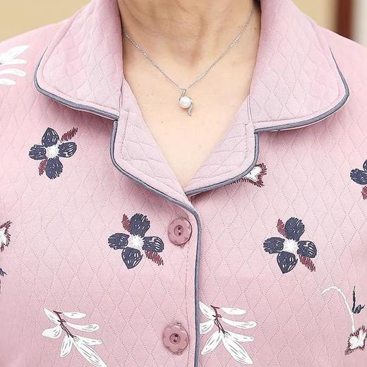 DDZ-NDF218新款优雅气质翻领长袖加棉加厚保暖家居服套装 商品图4