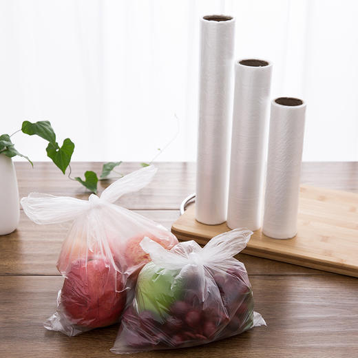 居家水果蔬菜保鲜袋 100个/卷 冰箱 厨房装蔬菜 水果  食品袋 比保鲜膜方便 商品图3