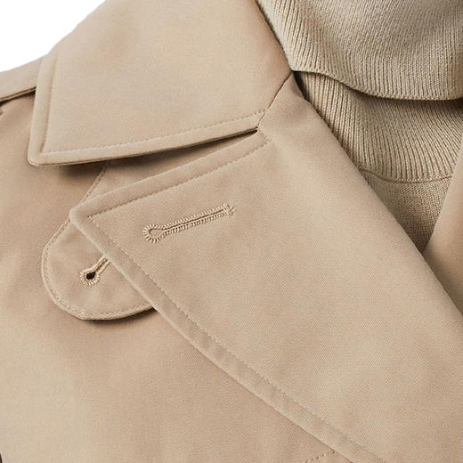 【一】BURBERRY 巴宝莉 女士伊斯灵顿版型 – 短款 Trench 风衣 卡其色 8027947 A1366 商品图4