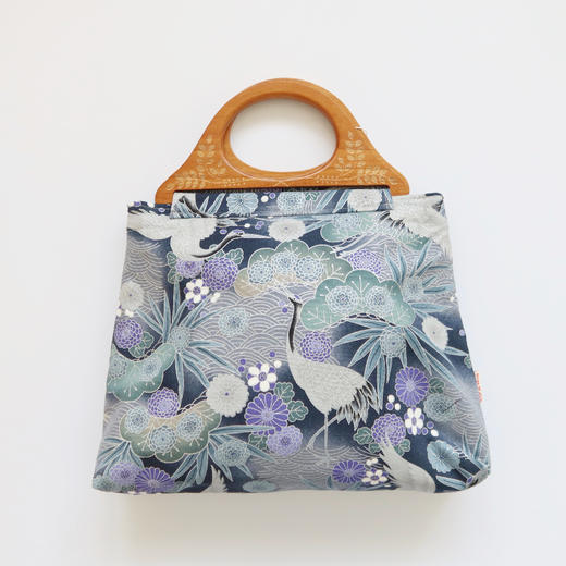 HUGOJIRO木柄手提包风の花祥云竹叶仙鹤 商品图1