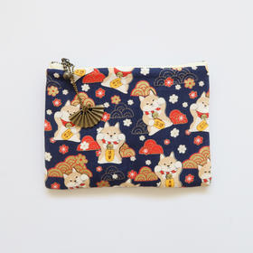 HUJI祤集Komon收纳包风の花祥云柴犬