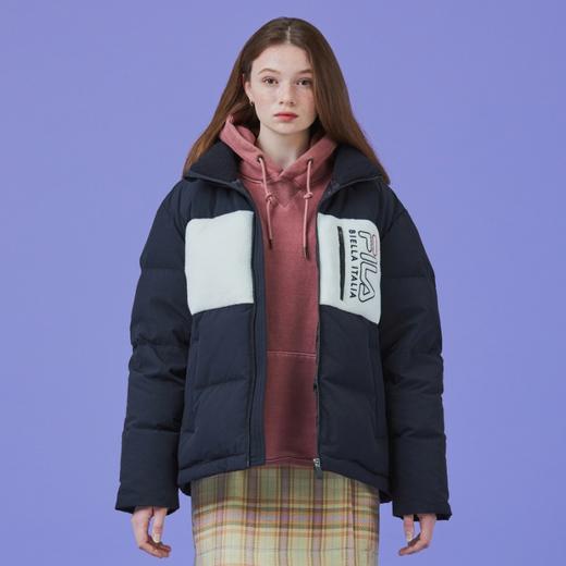 韩国F家斐乐韩国拼色复古短板羽绒服FS2DJC4104X_BLKJPY带授权招加盟代理 商品图0