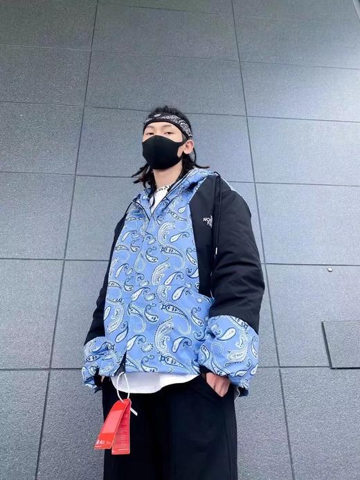d111340秋冬新品时尚百搭男女同款背面腰果花棉服外套