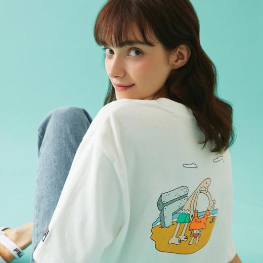 韩国F家斐乐韩国HailHailLab卡通T恤FS2RSC2A03X_OWHJPY带授权招加盟代理 商品图0