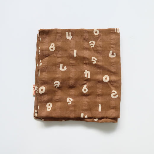 HUGOJIRO薄款长围巾插画数字小心心 商品图0