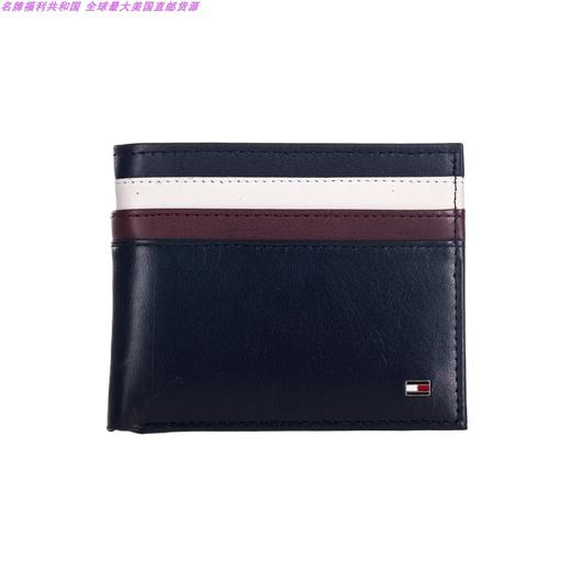 Tommy Hilfiger 汤米男士经典Tommy白色酒红藏青三色叠加条纹两折JPY带授权招加盟代理 商品图0