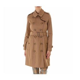 BURBERRY 巴宝莉 女士棉质华达呢中长款束腰风衣 棕色 8017480 A7213