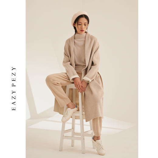 EAZYPEZY折纸羊绒羊毛大衣 商品图1