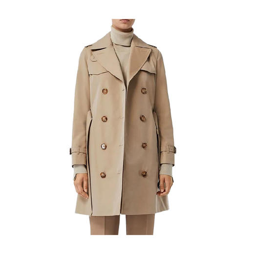【一】BURBERRY 巴宝莉 女士伊斯灵顿版型 – 短款 Trench 风衣 卡其色 8027947 A1366 商品图1