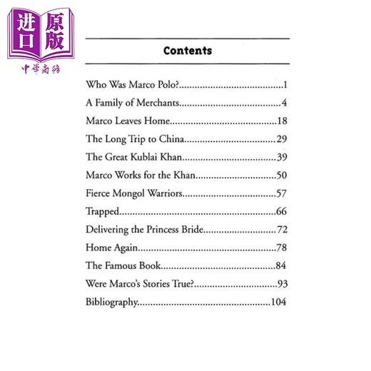 【中商原版】Who Was系列 Who Was Marco Polo 谁是马可波罗 儿童历史名人科普百科 平装 英文原版 7-12岁 商品图2