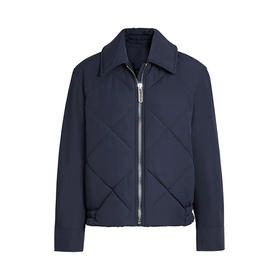 BURBERRY 巴宝莉 女士深蓝色棉质混纺棉服 蓝色 8002608 A1222