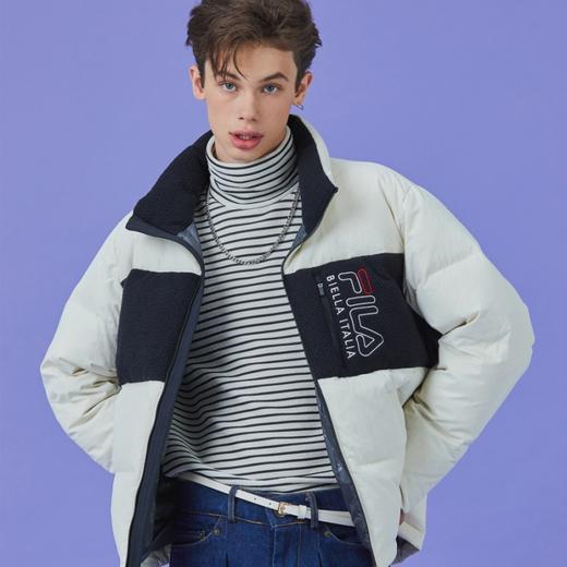 韩国F家斐乐韩国拼色复古短板羽绒服黑色FS2DJC4104X_CRMJPY带授权招加盟代理 商品图0