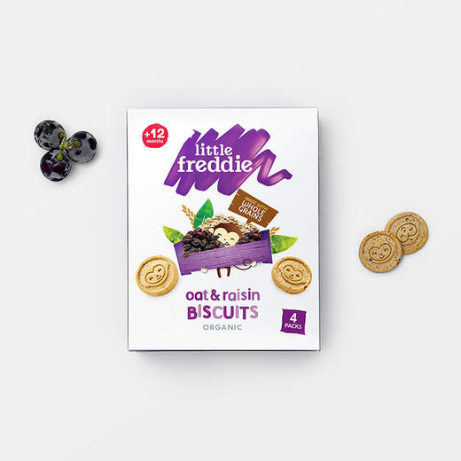 小皮欧盟有机宝宝下午茶全谷物饼干80g*4盒装(不加砂糖) 商品图1