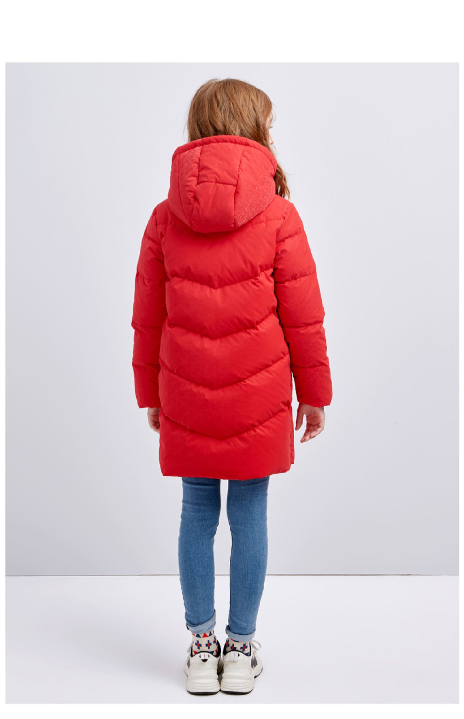 笛莎童装女童羽绒服2020冬季新款中大童儿童时尚简约中长羽绒服