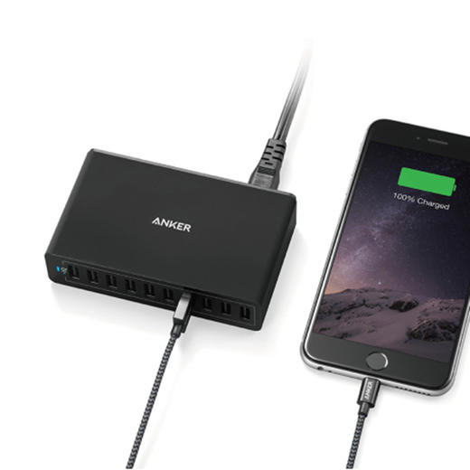 ANKER POWERPORT 10 MULTI PORT 60W A2133 10孔快速转换充电器JPY带授权招加盟代理 商品图1