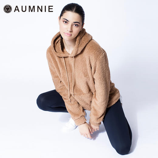 温暖拥抱长毛绒连帽上衣 Warm Hugs Hoodie秋冬运动休闲罩衫 商品图2
