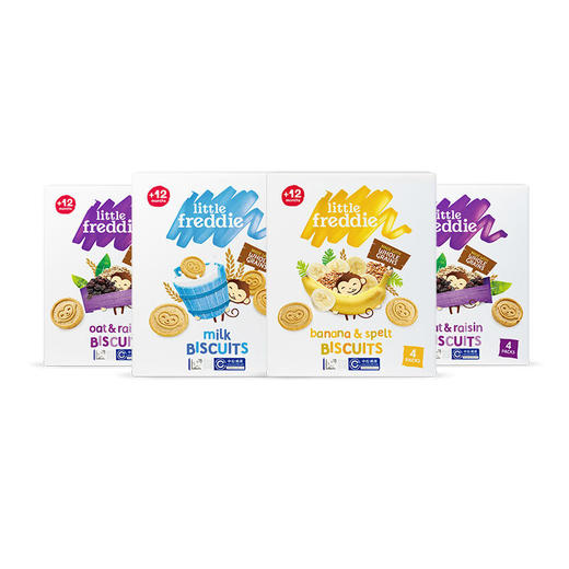 小皮欧盟有机宝宝下午茶全谷物饼干80g*4盒装(不加砂糖) 商品图5