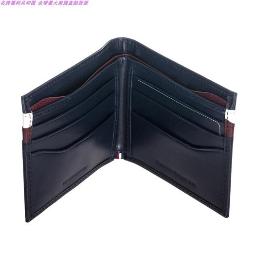 Tommy Hilfiger 汤米男士经典Tommy白色酒红藏青三色叠加条纹两折JPY带授权招加盟代理 商品图3