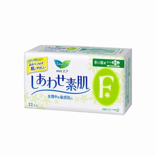 LAURÍER/乐而雅 F系列棉柔卫生巾 日用 无护翼白底绿花 22.5CM*2JPY带授权招加盟代理 商品图0
