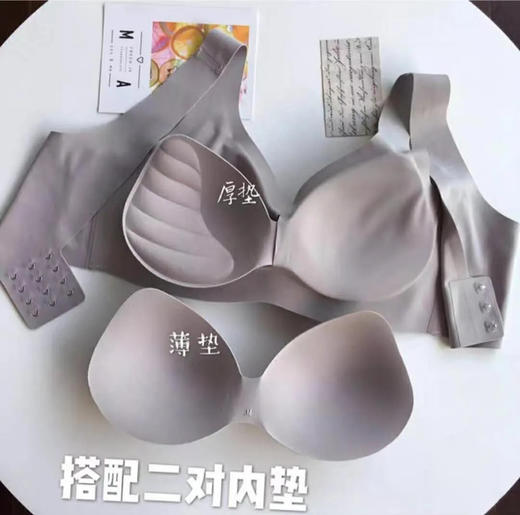 发货3-5天左右【华歌尔新款无钢圈内衣-粗肩带】厚垫+薄垫，一衣两穿，满足你的多种需求-XXNY 商品图4