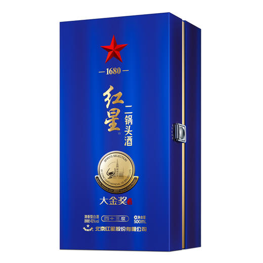 【2019年】红星二锅头 43度大金奖 清香型白酒 单瓶装500ml 商品图4