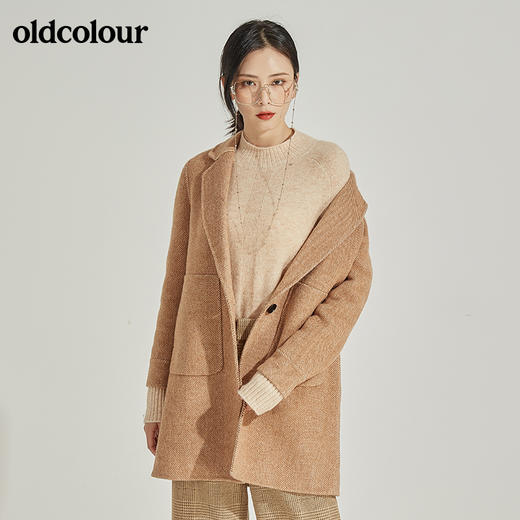 oldcolour手工呢料中外套L41155147 商品图0