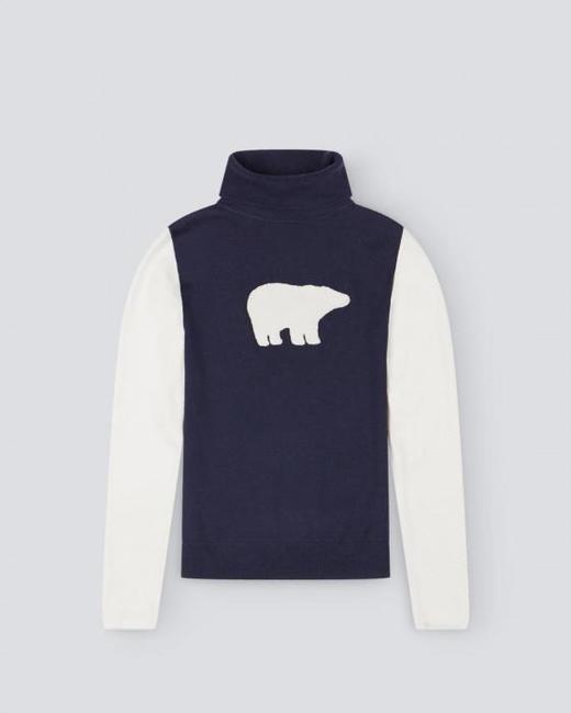 Perfect Moment - Bear Turtleneck Sweater Kids - Navy Rainbow 童装 滑雪夹克 深蓝色 商品图3