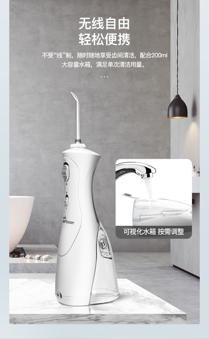 洁碧便携手持冲牙器小白豚gs81