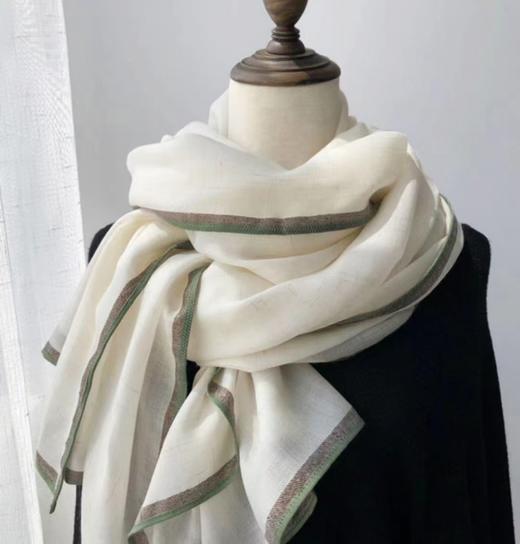 新疆优质细羊绒包边金丝线羊绒围巾【新款90*200cm】 商品图5