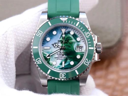 N2劳li士BLAKEN改装绿巨人绿水鬼，限量发售141枚，男士腕表，硅胶表带，密底，自动机械机芯 商品图0