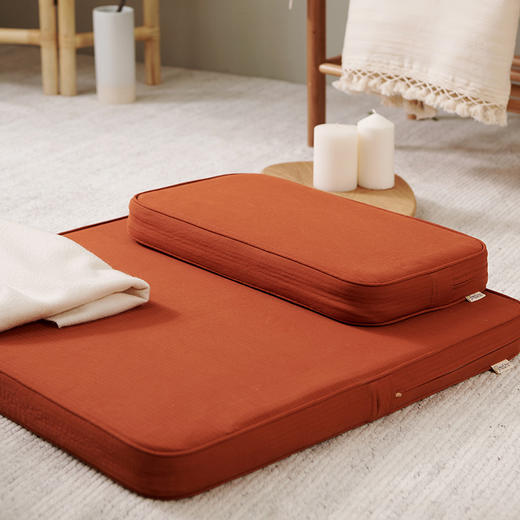 打坐垫棕榈坐垫素色方形禅修垫 商品图3