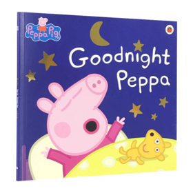 粉红猪小妹 英文原版 Peppa Pig Goodnight Peppa 小猪佩奇 晚安 平装大开本 儿童英语启蒙图画故事书 英文版进口书籍 Ladybird