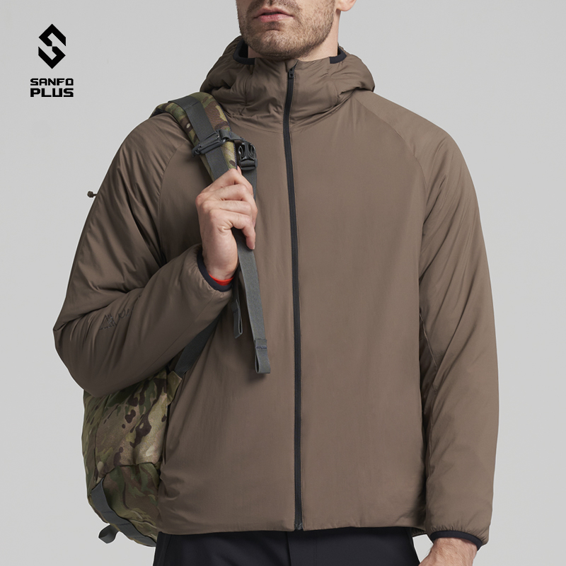 SANFO PLUS 男款粒子Alpha动态保暖连帽棉服 20167