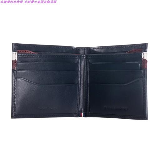 Tommy Hilfiger 汤米男士经典Tommy白色酒红藏青三色叠加条纹两折JPY带授权招加盟代理 商品图4