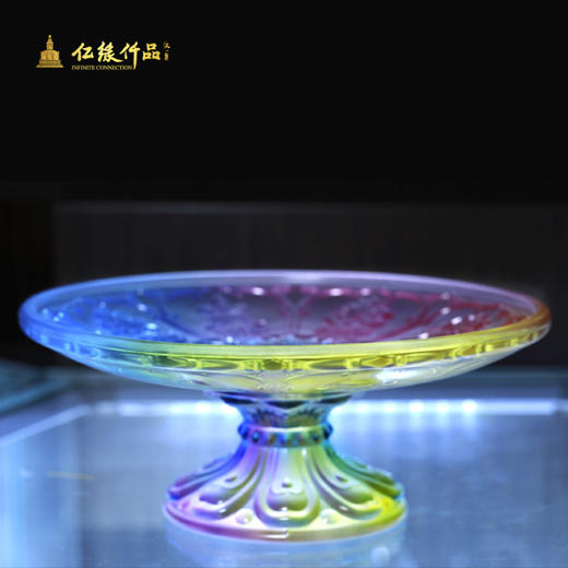 上新-多彩琉璃八吉祥果盘 商品图0